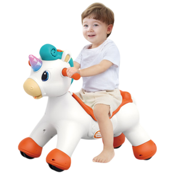 Jucărie balansoar Hola Toys Unicorn 1.5 ani - / White photo 3