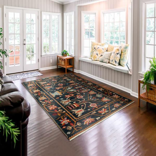 Covor Covoare Ungheni Basarabia Black Beige / Lână photo 4