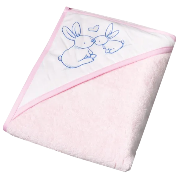 Prosop pentru bebeluși Tega Baby Bunny 100 x 100 cm / Bumbac / Pink photo 1