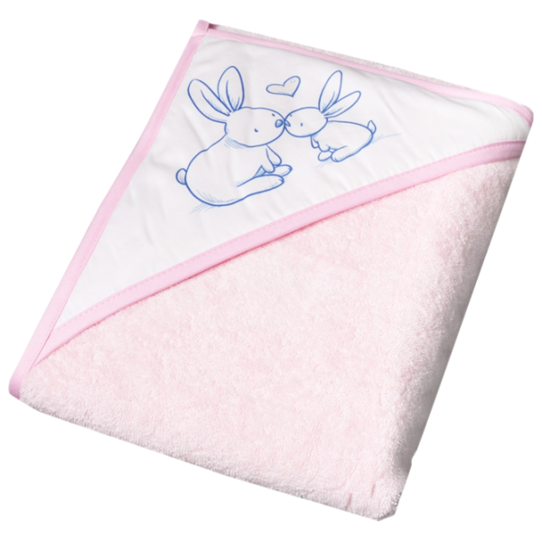 Prosop pentru bebeluși Tega Baby Bunny 100 x 100 cm / Bumbac / Pink photo 1