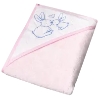 Детское полотенце Tega Baby Bunny 100 x 100 см / Хлопок / Розовый