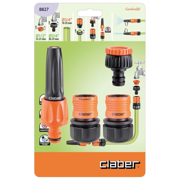 Соединители с насадкой Claber 8827000 1 / Пластик photo 1