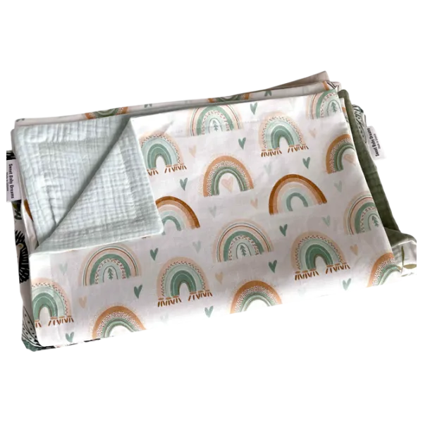 Одеяло Sweet Baby Dreams Rainbow  Муслин / Зеленый photo 1