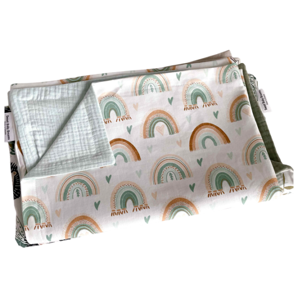 Одеяло Sweet Baby Dreams Rainbow  Муслин / Зеленый photo 1