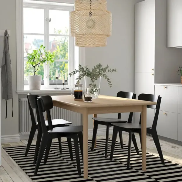 Set masă și scaune Ikea Skansnas/Lisabo Dreptunghiulară / PAL / Beige photo 6