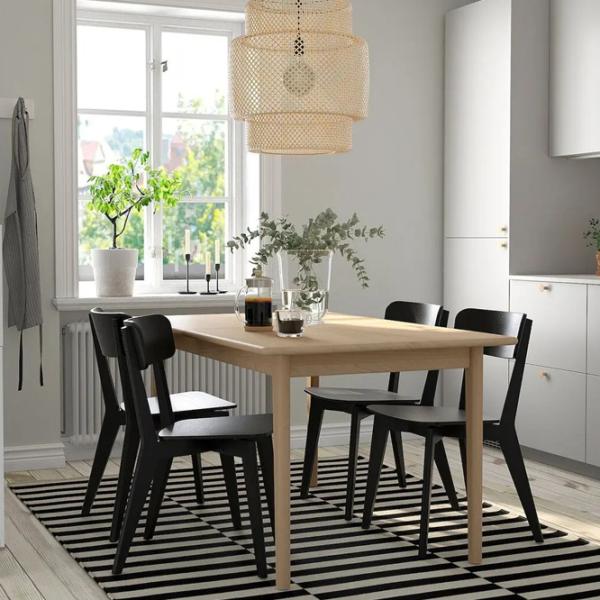 Set masă și scaune Ikea Skansnas/Lisabo Dreptunghiulară / PAL / Beige photo 6