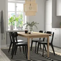 Set masă și scaune Ikea Skansnas/Lisabo Dreptunghiulară / PAL / Beige photo 6
