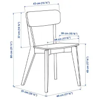 Set masă și scaune Ikea Skansnas/Lisabo Dreptunghiulară / PAL / Beige photo 9