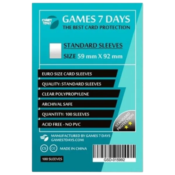 Accesorii pentru jocuri de masă Games 7 Days Standart 3+/ Protectoare de cărți photo 1
