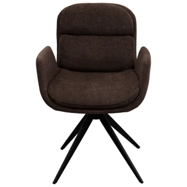 Кухонный стул DecoPrim Aura Ткань/ Коричневый Черный photo 2