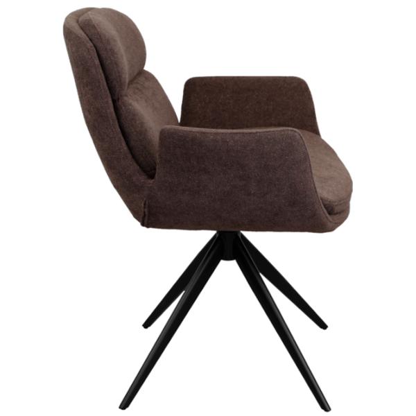 Кухонный стул DecoPrim Aura Ткань/ Коричневый Черный photo 3