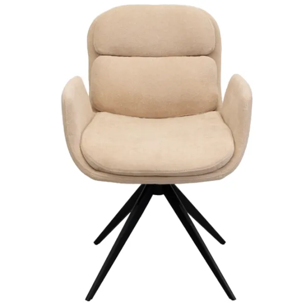 Кухонный стул DecoPrim Aura Ткань/ Бежевый Черный photo 2