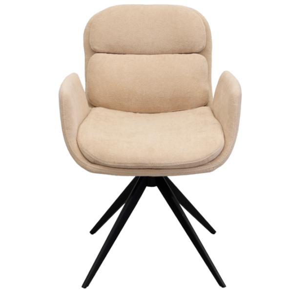 Кухонный стул DecoPrim Aura Ткань/ Бежевый Черный photo 2