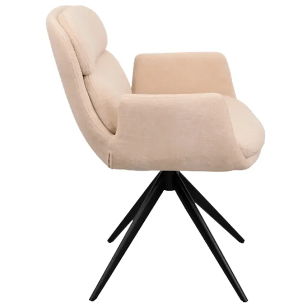 Кухонный стул DecoPrim Aura Ткань/ Бежевый Черный photo 3