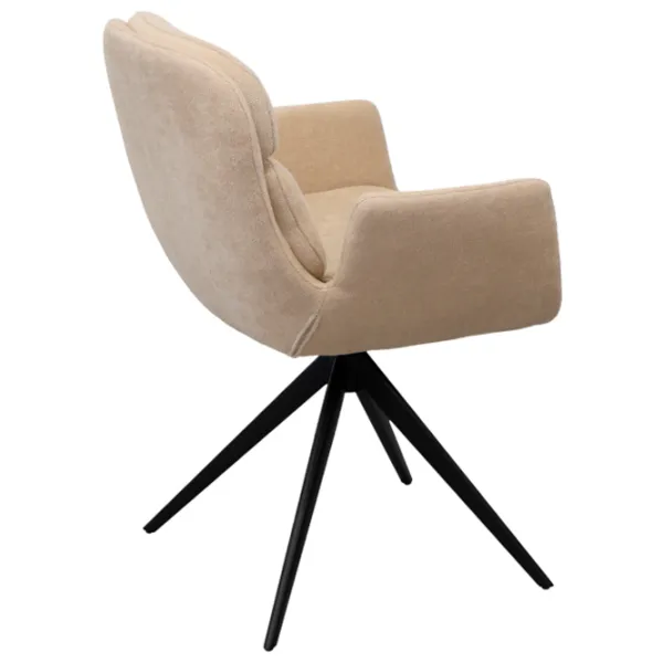 Кухонный стул DecoPrim Aura Ткань/ Бежевый Черный photo 4