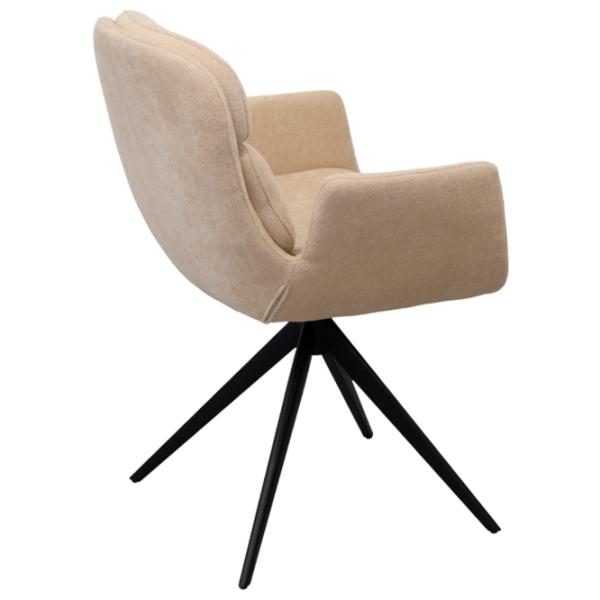 Кухонный стул DecoPrim Aura Ткань/ Бежевый Черный photo 4