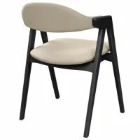 Scaun de bucătărie DecoPrim Logan Ambrella 09 Catifea/ Beige Black photo 3