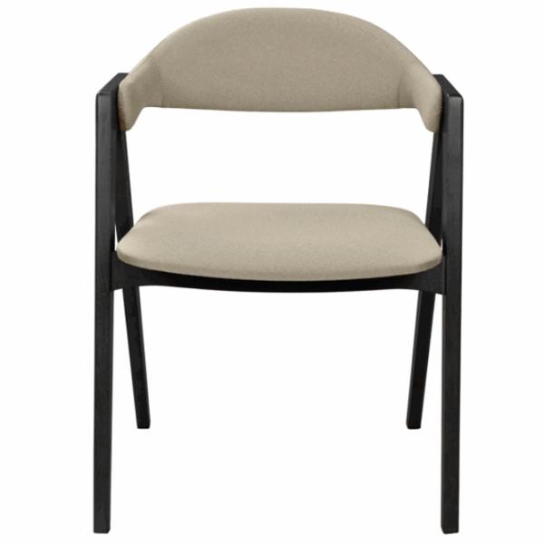 Кухонный стул DecoPrim Logan Ambrella 09  Бархат/ Бежевый Черный photo 4