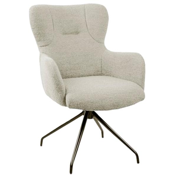 Кухонный стул DecoPrim Bond Alpine   Бархат/ Бежевый Черный photo 1