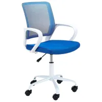 Fotoliu de birou Akord FD-6 Plasă/ Blue White