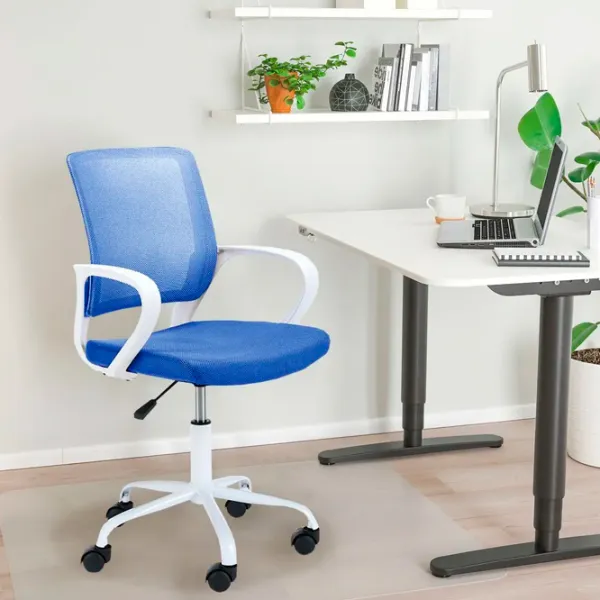 Fotoliu de birou Akord FD-6 Plasă/ Blue White photo 5