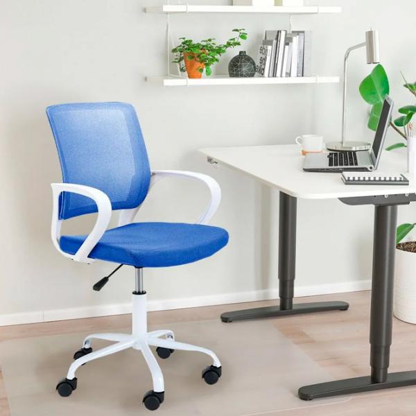 Fotoliu de birou Akord FD-6 Plasă/ Blue White photo 5