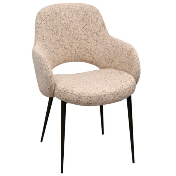 Кухонный стул DecoPrim Shila  Бархат/ Бежевый Черный photo 1