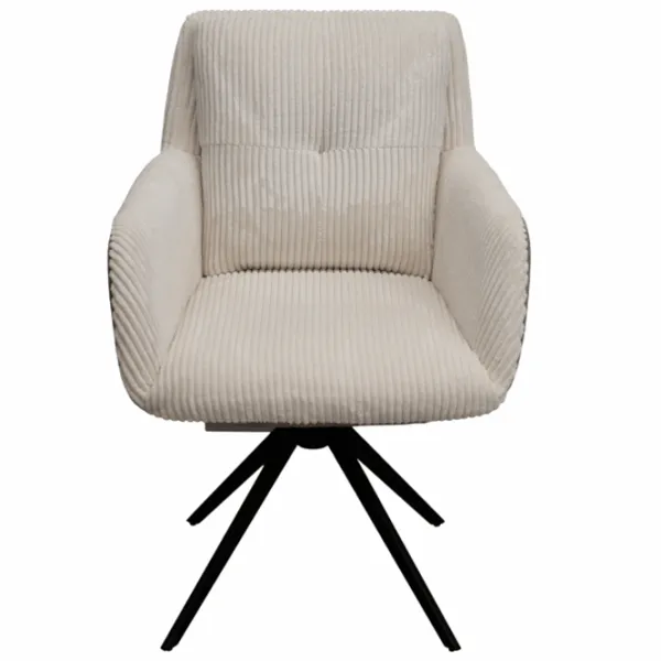 Scaun de bucătărie DecoPrim Lily Velvet/ Beige Black photo 2