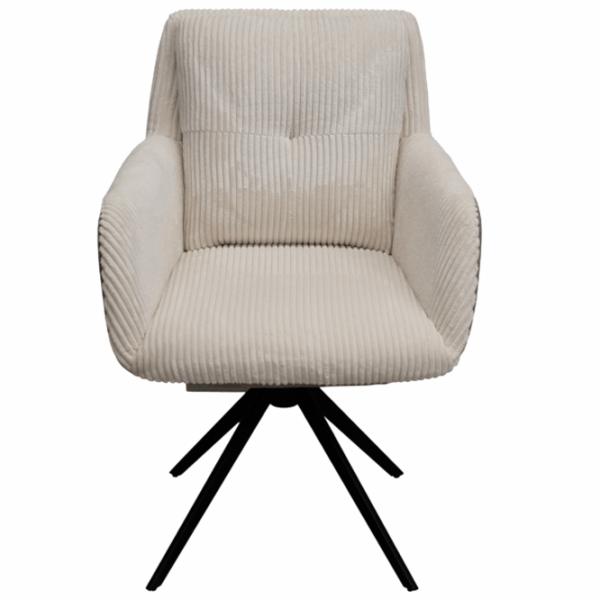 Scaun de bucătărie DecoPrim Lily Velvet/ Beige Black photo 2