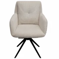 Scaun de bucătărie DecoPrim Lily Velvet/ Beige Black photo 2