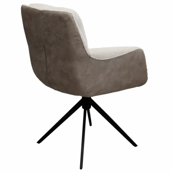 Scaun de bucătărie DecoPrim Lily Velvet/ Beige Black photo 3