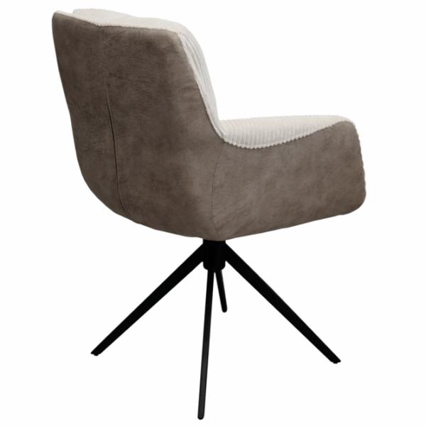 Scaun de bucătărie DecoPrim Lily Velvet/ Beige Black photo 3