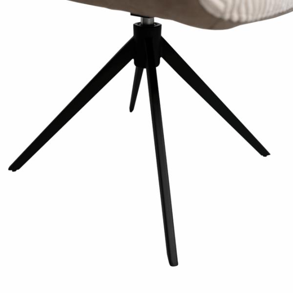 Scaun de bucătărie DecoPrim Lily Velvet/ Beige Black photo 4