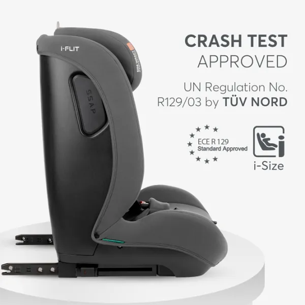 Детское автокресло Kikka Boo i-Flit  15 месяцев - 12 лет / 36 кг / Светло Серый photo 3