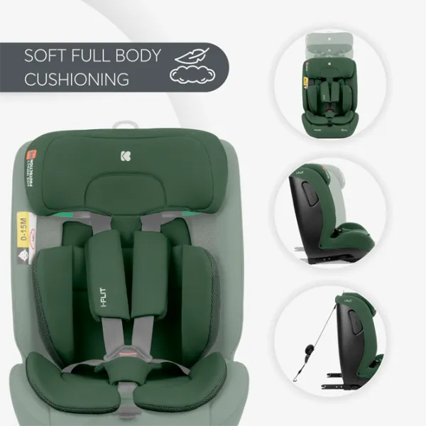 Детское автокресло Kikka Boo i-Flit  15 месяцев - 12 лет / 36 кг / Зеленый photo 3