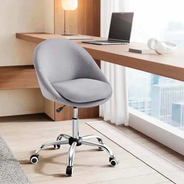 Fotoliu de birou Songmics OBG020G01V1 Pânză/ Gray Silver photo 5