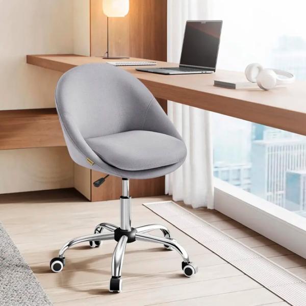 Fotoliu de birou Songmics OBG020G01V1 Pânză/ Gray Silver photo 5