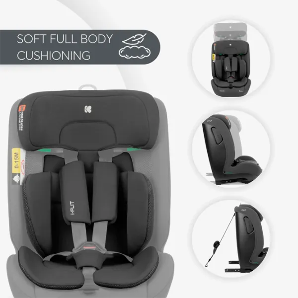 Детское автокресло Kikka Boo i-Flit  15 месяцев - 12 лет / 36 кг / Тёмно-серый photo 3