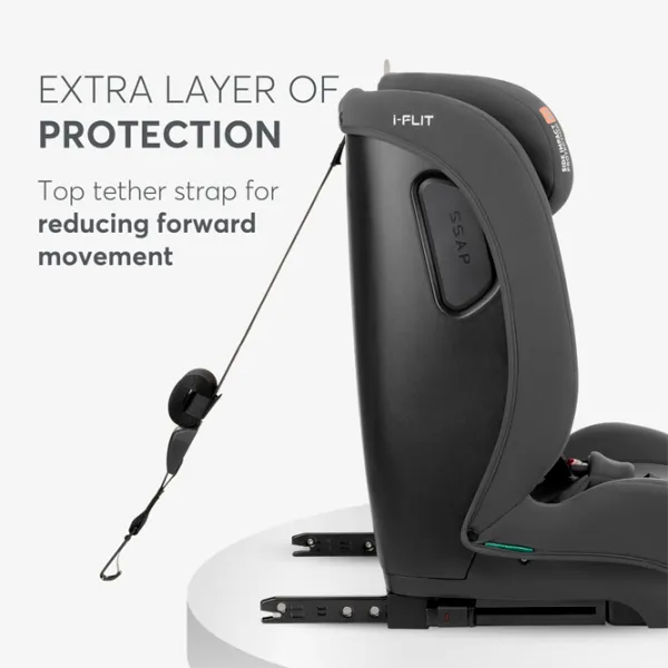 Детское автокресло Kikka Boo i-Flit  15 месяцев - 12 лет / 36 кг / Тёмно-серый photo 5