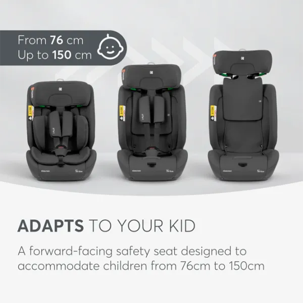 Детское автокресло Kikka Boo i-Flit  15 месяцев - 12 лет / 36 кг / Тёмно-серый photo 6