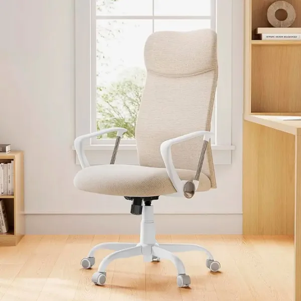 Fotoliu de birou Songmics OBN034K01 Poliester/ Beige White photo 5