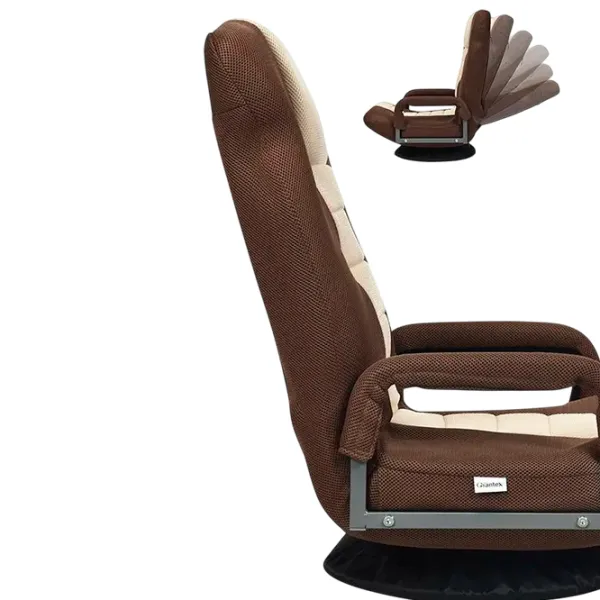 Fotoliu de birou Costway HW65937BN Pânză/ Brown Beige photo 2