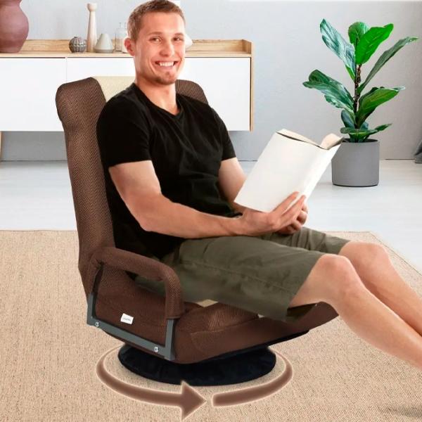 Fotoliu de birou Costway HW65937BN Pânză/ Brown Beige photo 5