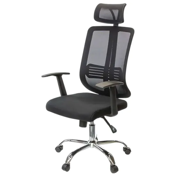 Fotoliu de birou Moderna Stil XY-6125 Plasă/ Black Silver photo 1