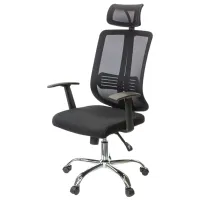 Fotoliu de birou Moderna Stil XY-6125 Plasă/ Black Silver