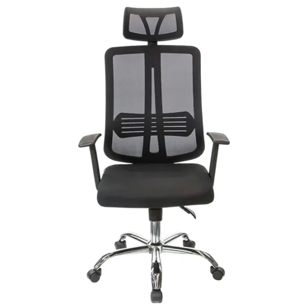 Fotoliu de birou Moderna Stil XY-6125 Plasă/ Black Silver photo 3