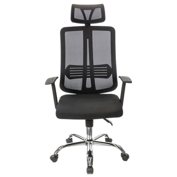 Fotoliu de birou Moderna Stil XY-6125 Plasă/ Black Silver photo 3