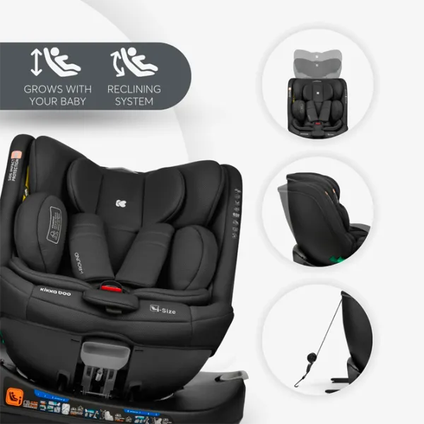 Детское автокресло Kikka Boo i-Round  0 месяцев - 12 лет / 36 кг / Черный photo 6
