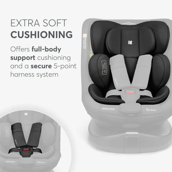 Детское автокресло Kikka Boo i-Round  0 месяцев - 12 лет / 36 кг / Черный photo 8
