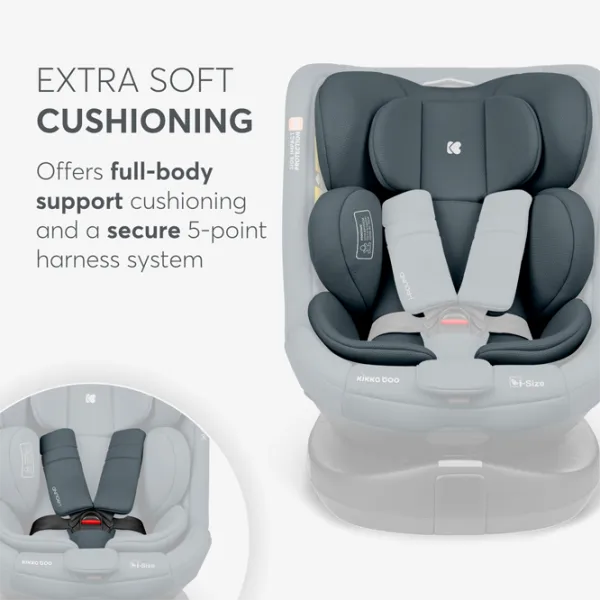Детское автокресло Kikka Boo i-Round  0 месяцев - 12 лет / 36 кг / Тёмно-серый photo 8